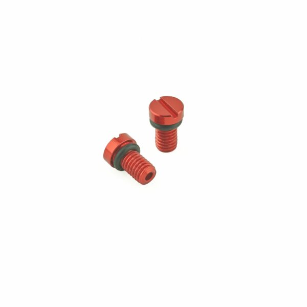 K-Tech Front Fork Air Bleed Screw (KYB/Showa) Red - Pair